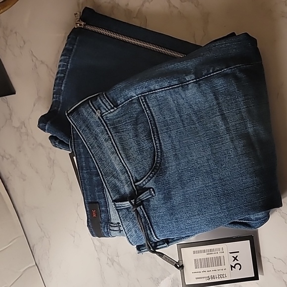 🔥🔥👖3x1 WOMEN'S BLUE DENIM MID RISE CROPPED JEANS SZ 24 / PRESLEY - Picture 10 of 11